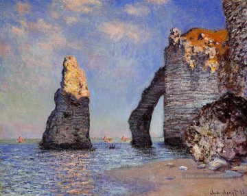 L’aiguille de roche et la porte d’Aval Claude Monet Peinture à l'huile